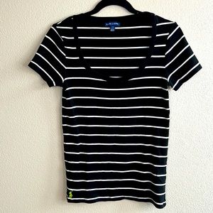 Ralph Lauren Classic Black and White Stripes Tops💕